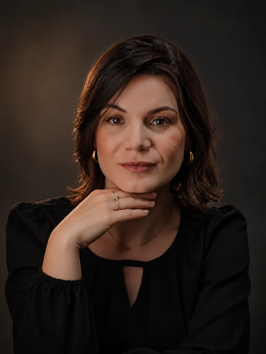 Retrato de Mayara Mazzoni, bióloga e esteticista em Almada
